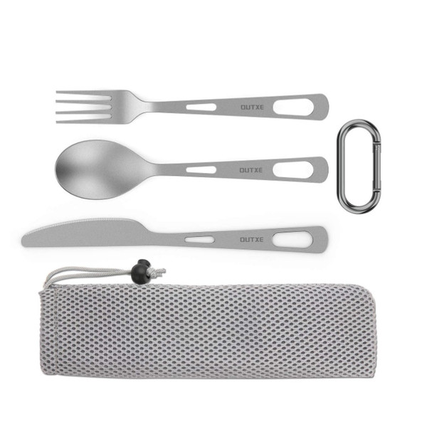 Titan Bestecksatz 3 StüCk LöFfel Gabel Messer Reisebesteck Camping-image