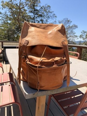 Vintage Beckmann Norwegian Day Pack Leather Bag Backpack
