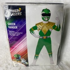 Spirit Halloween Mighty Morphin Power Rangers Green Kids Costume Size Varies NEW