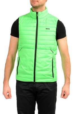 Hugo Boss ''V-Thor2'' Men's Full Zip Green Sleeveless Parka Vest US M IT 50