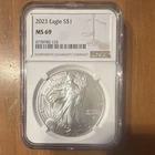U.S. Mint 2023 American Silver Eagle $1 1 oz .999 Silver NGC MS69 6778782-125