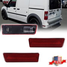 2pcs Red Lens Rear Bumper Side Marker Lights For 2010-2013 Ford Transit Connect 2pcs Red Lens Rear Bumper Side Marker Lights For 2010-2013 Ford Transit Connect