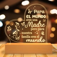 Spanish Birthday Mom Gift - Regalos para Mam  Engraved Acrylic Mom Flower