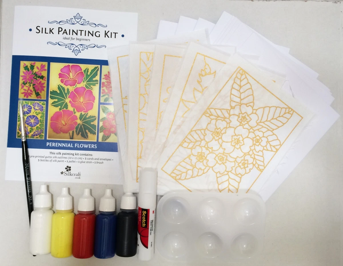 Kit de pintura de seda - Silkcraft™ perenne - Hace 5 hermosas tarjetas