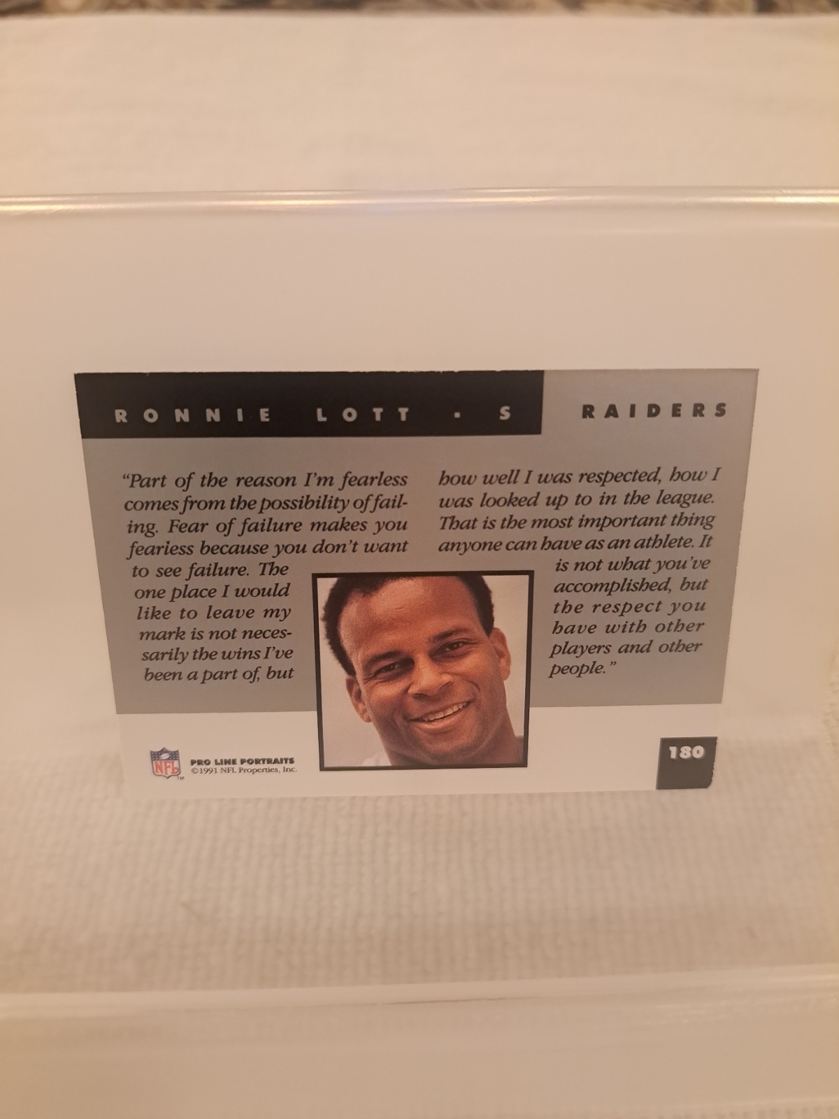 1991 ProSet HOF Ronnie Lott Autograhed Card