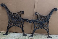 Victorian Lion Head Antique Style Cast Iron Garden Park Bench End Side Legs