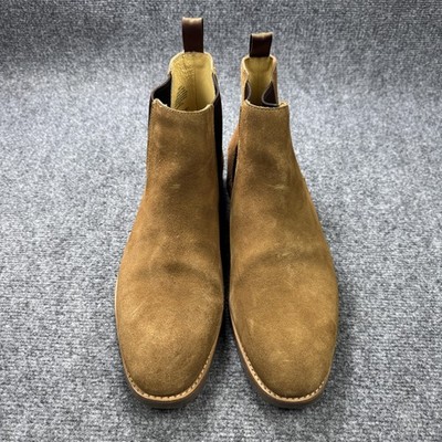 J.Crew Chelsea Boots Mens 12 Brown Suede Elastic Gore Pull  display picture 3