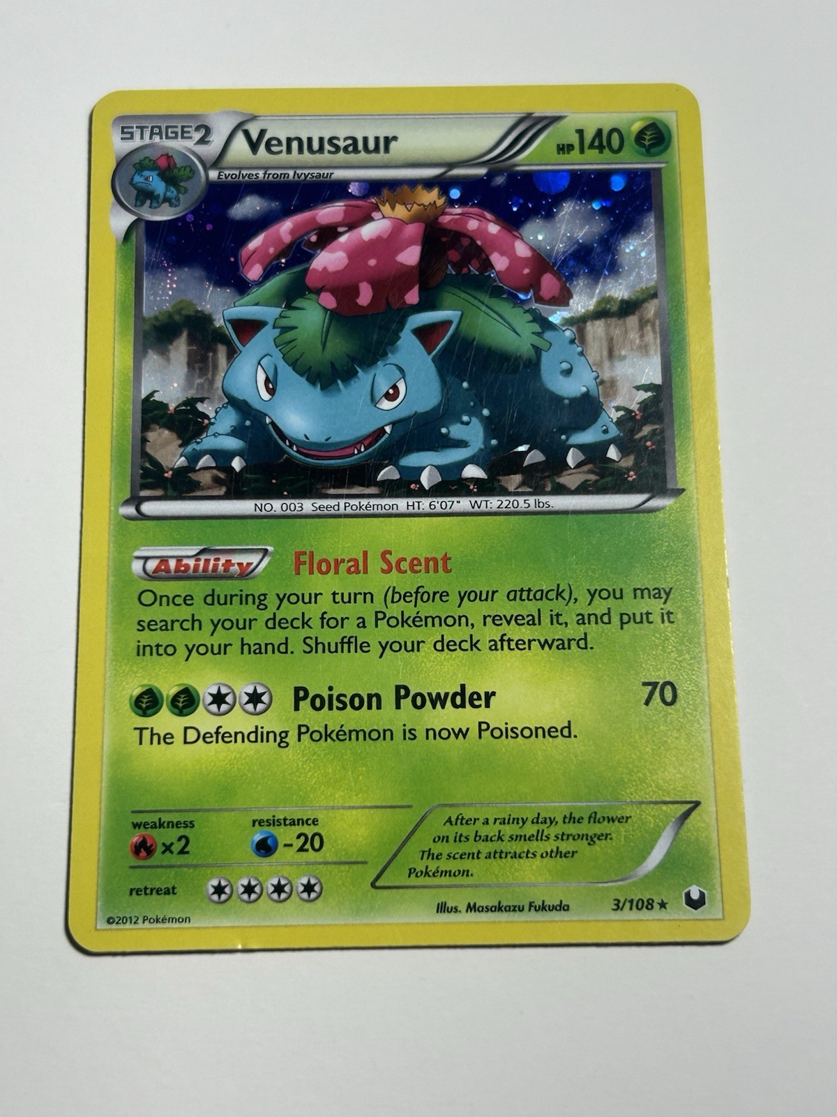 Venusaur #3/108 - Pokémon TCG - Dark Explorers - Cosmos Holo - Rare - NM