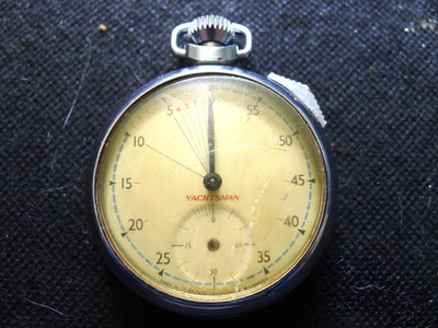 INGERSOLL  Yachtsman 50mm  Chromed Stop TimerPocket Watch.. .C1950.. TLC