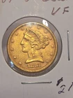 1881 $5 Gold Liberty Head Half Eagle Coin Very Fine