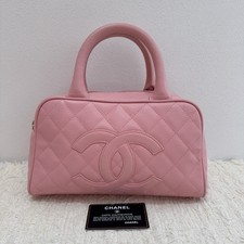 Chanel Vintage Pink Caviar Leather Boston Bag...