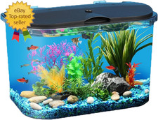 5-Gallon Aquarium Kit with LED Lighting and Power Filter, Ideal for a Variety of