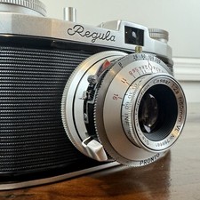 Vtg 1950s 35mm Film Camera King Regula I-Po Steinheil Cassar 1:2.8/f 50mm Lens