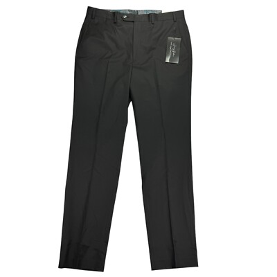Sean John Mens Classic Fit Solid Flat Front Suit Pants Black 36x34 | eBay