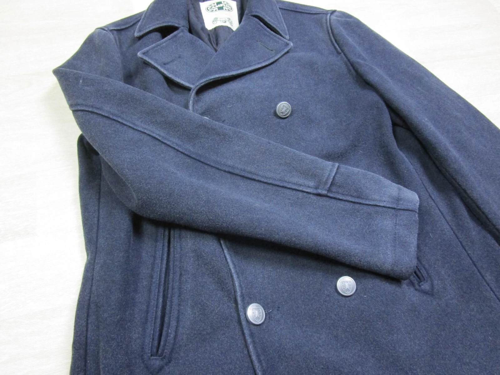 Camplin Vintage Wool Pea Coat Navy Blue Outdoor Supply Size (54) Men's Jacket - product detail image 4