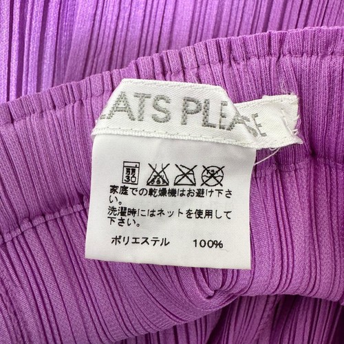 Issey Miyake PLEATS PLEASE Flare Skirt Below Knee Stretch Pleated Purple L Size - Picture 8 of 14
