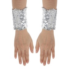 Womens Costume Stretchy Cuffs Portable Oversleeve Shiny Performance One Size
