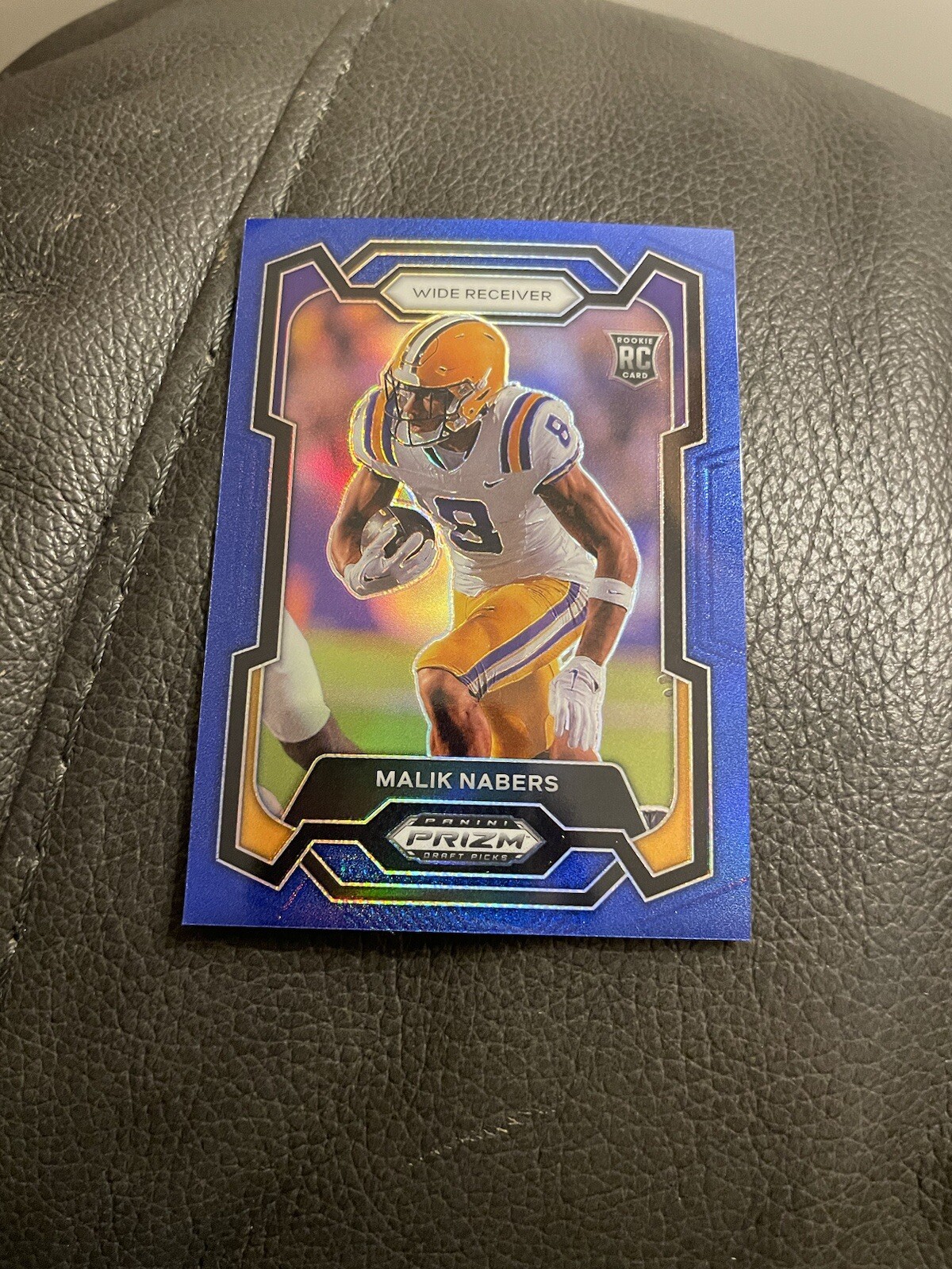 2024 Panini Draft Picks Prizm Malik Nabers Blue Prizm #/199 LSU Giants Rookie