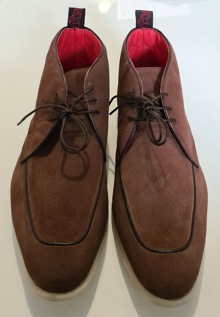 Jeffery West Muse Suede Leather Lace-up Ankle Boots Brown  display picture 2