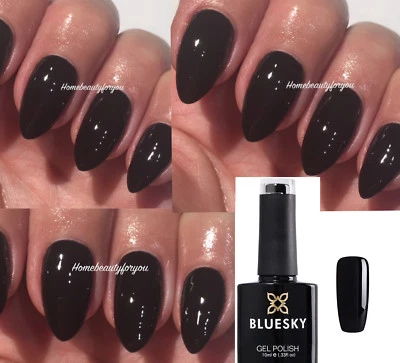 BLUESKY GEL POLISH BLACK KNIGHT BLACKPOOL JET 80518 NAIL LED UV SOAK OFF