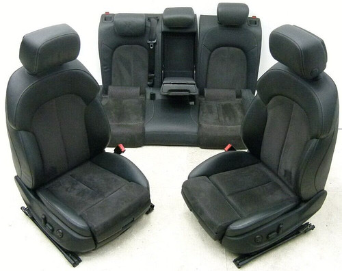 Original Audi A6 4G Avant Alcantara Leder Ausstattung Schwarz Sitzheizung vorn