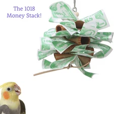 1018 Money Stack Bird Toy Parrot Cage Toys Cages Cockatiel Conure African Grey