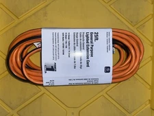 Power First 25’ lighted Orange Extension Cord 1FD55B. 14-3 15 AMP 1875 WATT  NEW