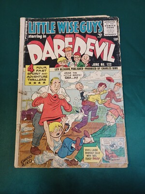 Little Wise Guys Daredevil #122 Lev Gleason 1954 golden age charles biro art VG