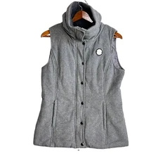 Noel Asmar Equestrian Vest Women’s Medium Gray Full Zip Horse Riding Snap Button