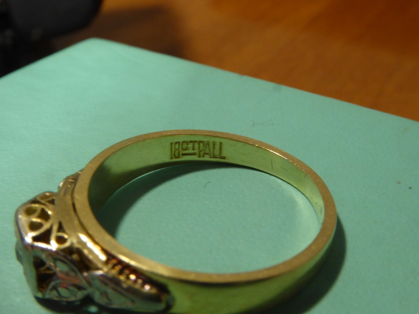 18k 18ct Solid Gold Diamond Solitaire Vintage Rin… - image 7