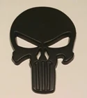 NEW 3D Metal Auto Punisher Skull Car Motorcycle Badge Emblem  - Black
