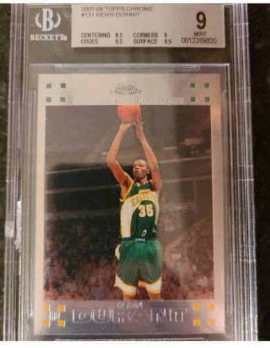 2007 Topps Chrome Kevin Durant Rookie BGS 9