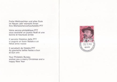 SA28k Switzerland 1990 Portraits, Art used special booklet