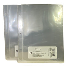 Hallmark Lot of 2 AR1739 Single Pocket Recipe Album Pages 6.5x8.5  - 16 pgs / ea
