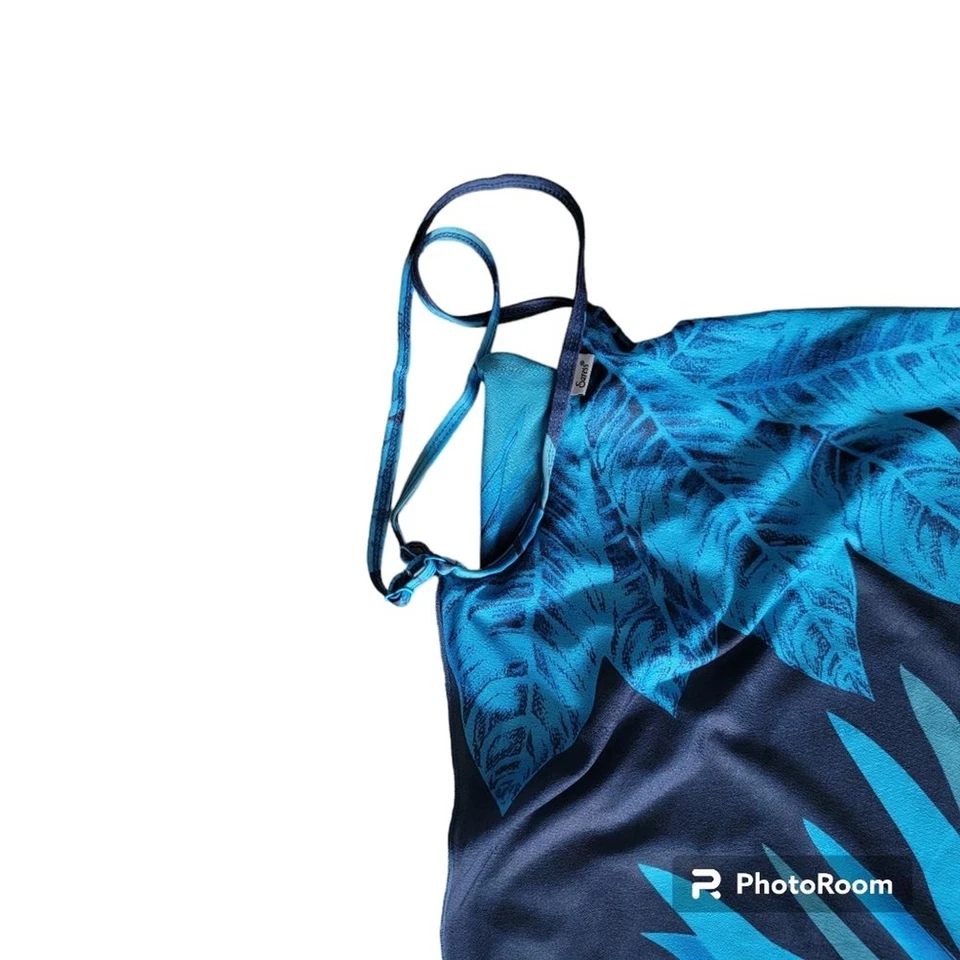 Оригинальный Saress синий лист платье размер большой - Изображение 2 из 4