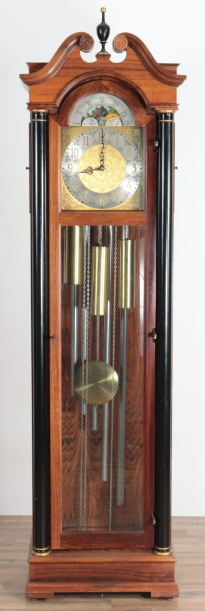 Colonial Chippendale Style 5 Tube Grandfather Clock Zeeland