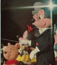 Minnie and Mickey Mouse Winnie the Pooh  Walt Disney Revue Postcard Black Print