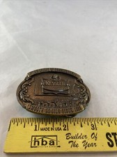 Vintage Solid Brass Belt Buckle. Kessler American Whiskey. Limited Edition 1993.