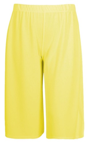 Pantalones Cortos Culottes Mujer Pierna Ancha Damas Elástico Estampado Elástico Talla Grande - Imagen 20 de 38