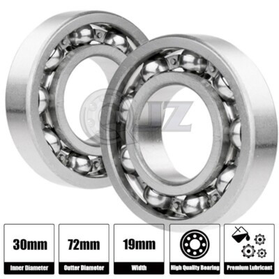 6207-OPEN Deep Groove Radial Ball Bearing - 35mm X 72mm X 17mm Open Style Seal