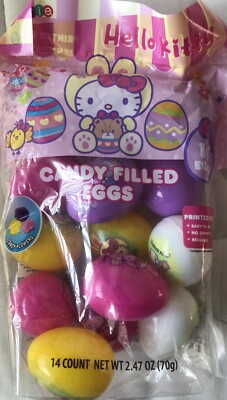 Sanrio~Hello Kitty~14 Easter Egg Candy Filled Eggs~Plastic~ NEW~10/30/25~FREE SH