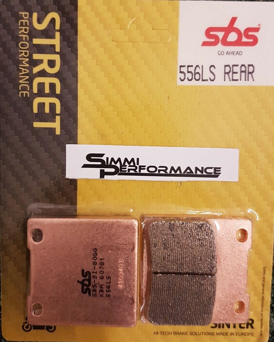 SBS Rear Brake Pads Street Performance Sinter 556LS