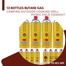12x BUTANE GAS BOTTLES CANISTER FOR PORTABLE STOVE COOKER GRILL HEATER WEED WAND