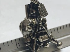 3D Surveyor NASA Program Dark Silver Plated Detailed Lapel Pin New Old Stock