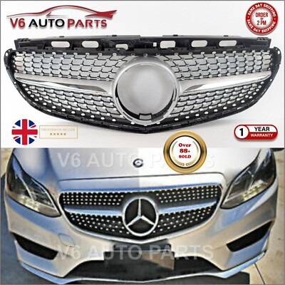 For Mercedes E-Class W212 Front Bumper Diamond Grille E250 