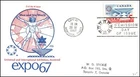 Canada FDC - 1967 - Canadian Pavillion Expo 67 cancel, Scott # 469, Cole