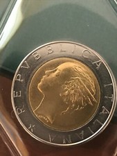 Moneta Fdc Italia 500  Lire Bimetallica da Divisionale dal 1982 al 2001