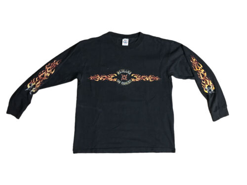 VTG 2001 Metallica San Francisco Load Symbol Flames Long Sleeve Shirt Size MED - Picture 1 of 6