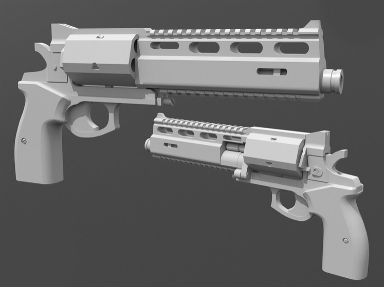 RSH-12 Revolver Pistol Gun 1:12 Scale Weapons for 6 Inch Action