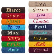 BESTICKEN mit Namen Gästetuch Handtuch Duschtuch Badetuch Saunatuch BESTICKT